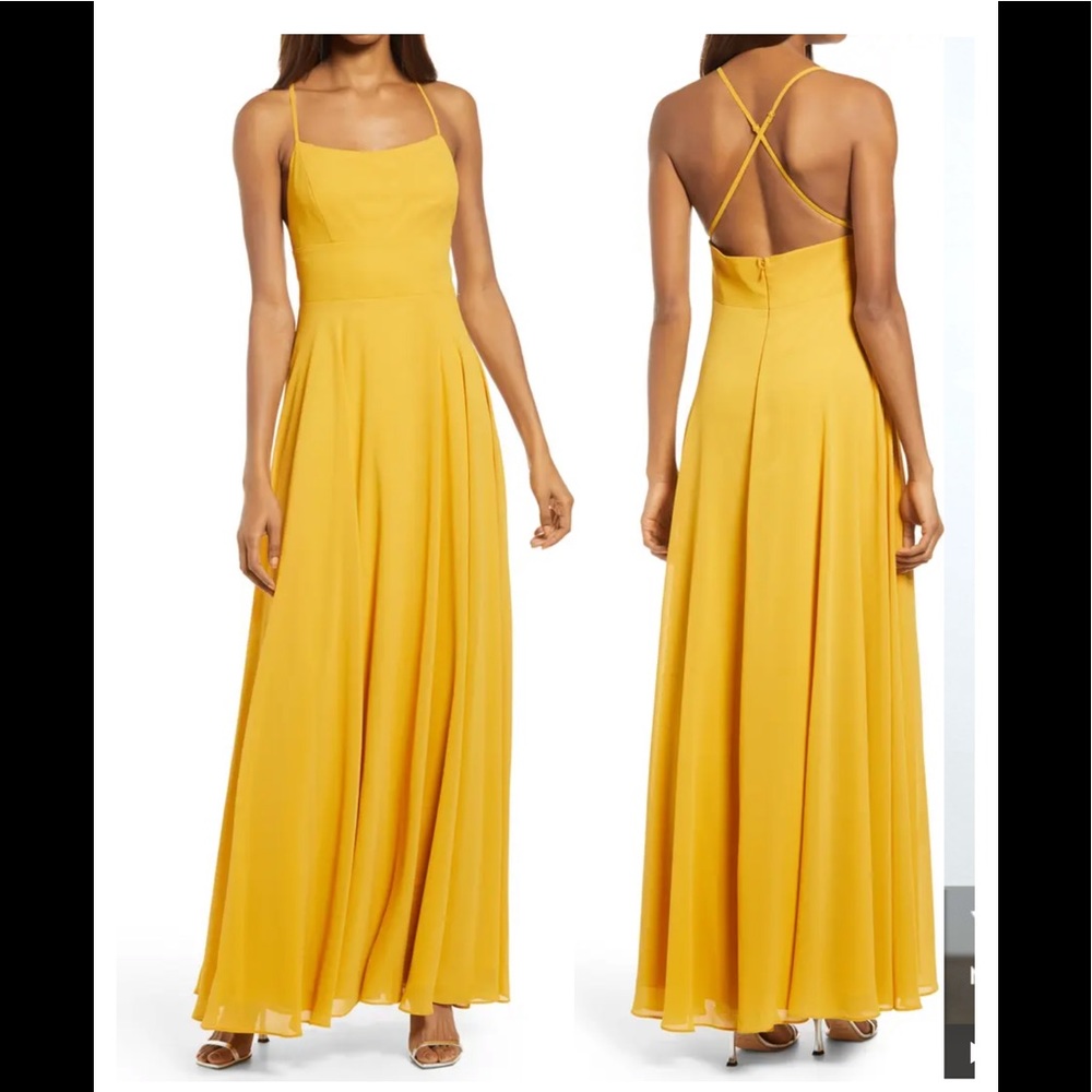 Lulus Dreamy Romance Backless Maxi Dress